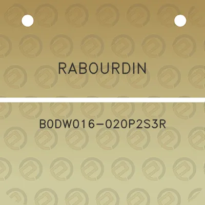 rabourdin-b0dw016-020p2s3r