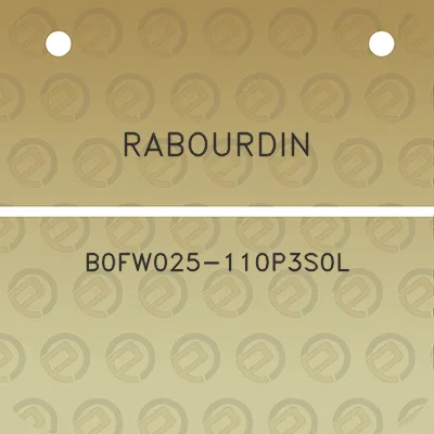 rabourdin-b0fw025-110p3s0l