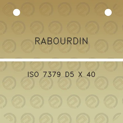 rabourdin-iso-7379-d5-x-40