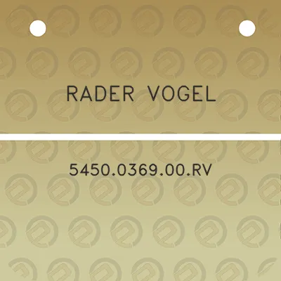 rader-vogel-5450036900rv