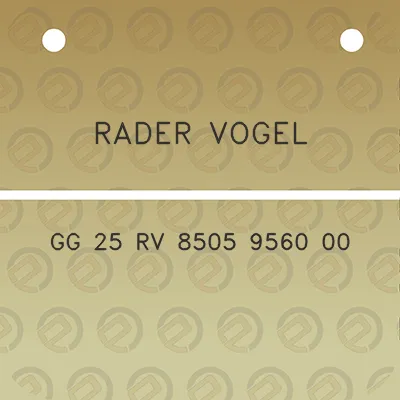 rader-vogel-gg-25-rv-8505-9560-00