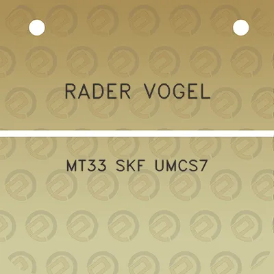 rader-vogel-mt33-skf-umcs7