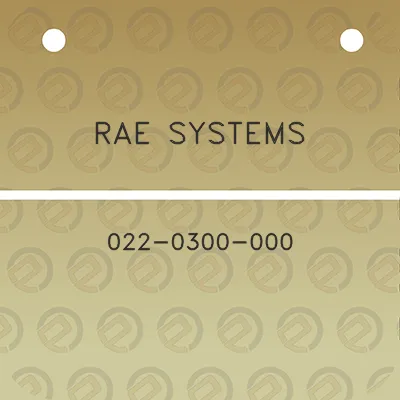 rae-systems-022-0300-000