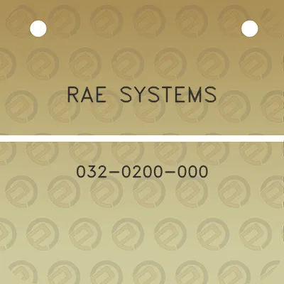 rae-systems-032-0200-000