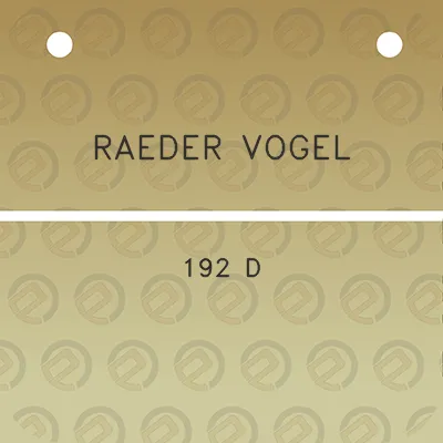 raeder-vogel-192-d