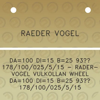 raeder-vogel-da100-di15-b25-93-178100025515-rader-vogel-vulkollan-wheel-da100-di15-b25-93-178100025515