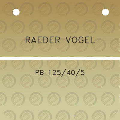 raeder-vogel-pb-125405