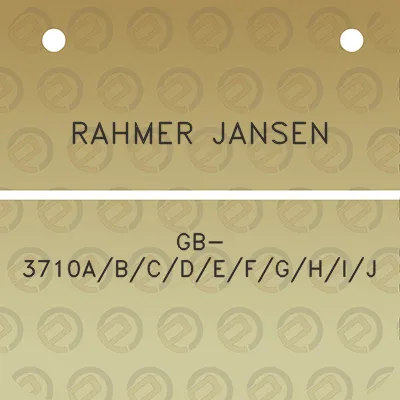 rahmer-jansen-gb-3710abcdefghij