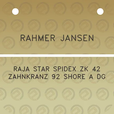 rahmer-jansen-raja-star-spidex-zk-42-zahnkranz-92-shore-a-dg