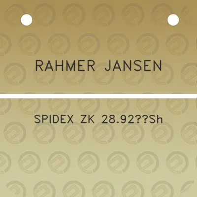 rahmer-jansen-spidex-zk-2892sh