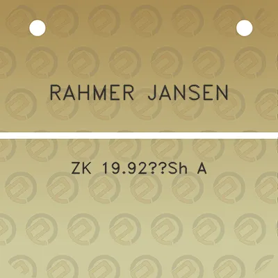 rahmer-jansen-zk-1992sh-a