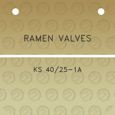 ramen-valves-ks-4025-1a