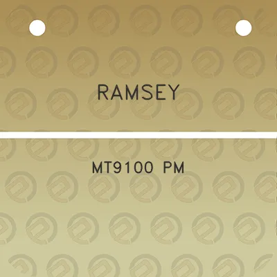 ramsey-mt9100-pm