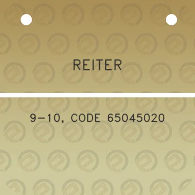 reiter-9-10-code-65045020