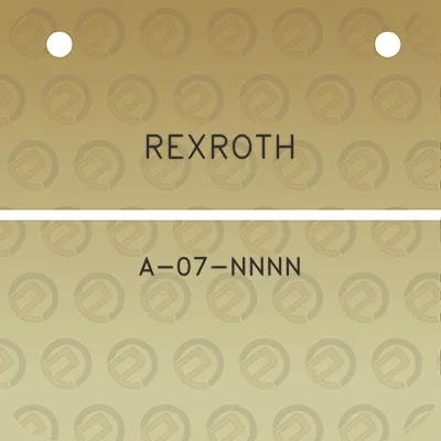 rexroth-a-07-nnnn