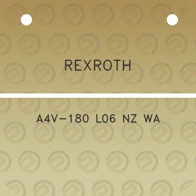 rexroth-a4v-180-l06-nz-wa