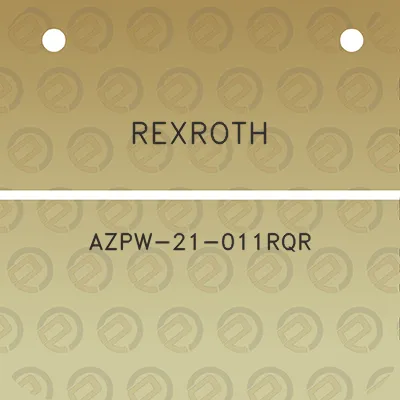 rexroth-azpw-21-011rqr