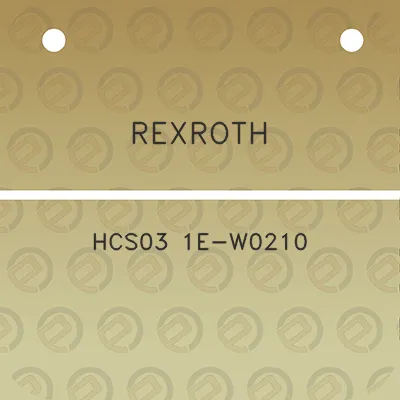 rexroth-hcs03-1e-w0210