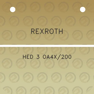 rexroth-hed-3-oa4x200