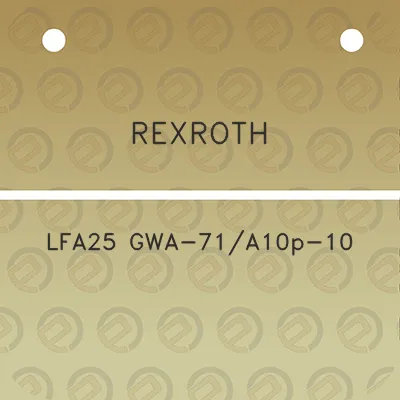 rexroth-lfa25-gwa-71a10p-10