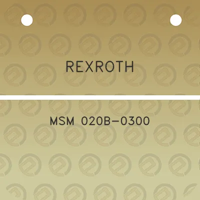 rexroth-msm-020b-0300