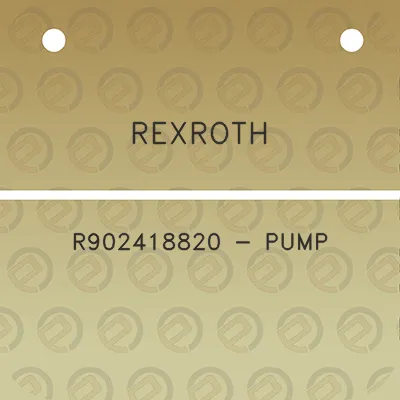 rexroth-r902418820-pump