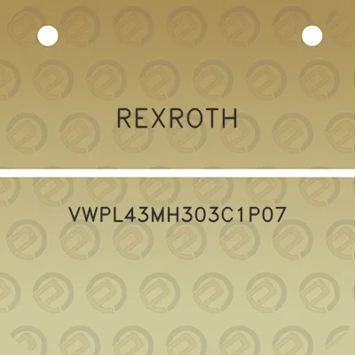 rexroth-vwpl43mh303c1p07