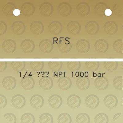 rfs-14-npt-1000-bar