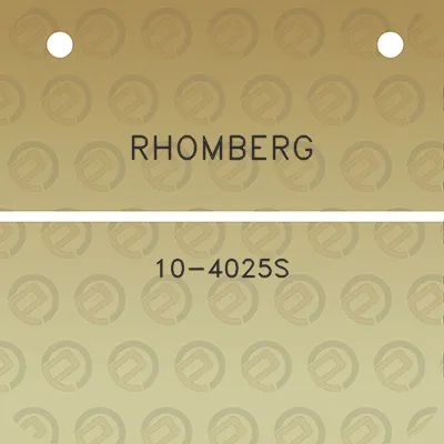 rhomberg-10-4025s