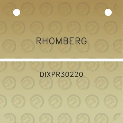 rhomberg-dixpr30220