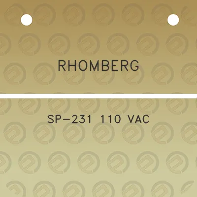 rhomberg-sp-231-110-vac