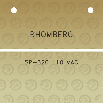 rhomberg-sp-320-110-vac