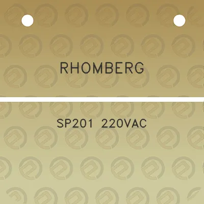 rhomberg-sp201-220vac