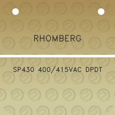 rhomberg-sp430-400415vac-dpdt