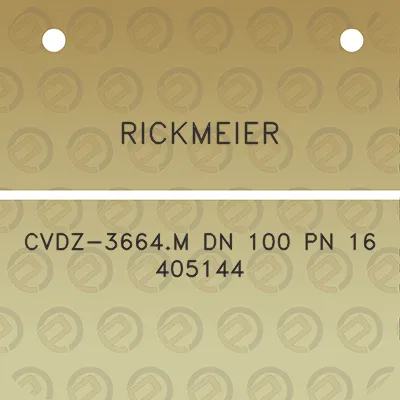 rickmeier-cvdz-3664m-dn-100-pn-16-405144