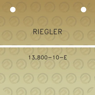 riegler-13800-10-e