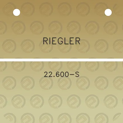 riegler-22600-s