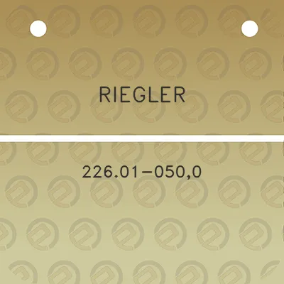 riegler-22601-0500