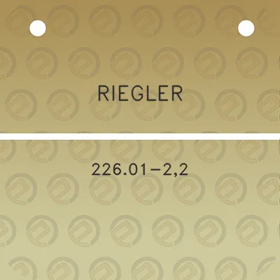 riegler-22601-22