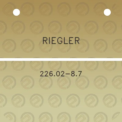 riegler-22602-87