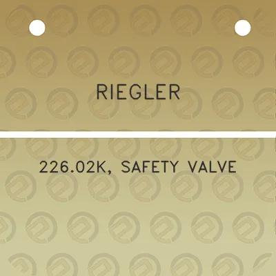 riegler-22602k-safety-valve