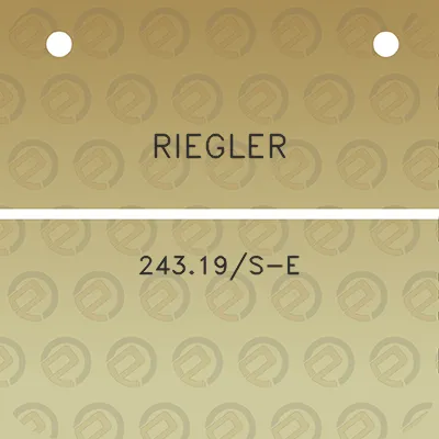 riegler-24319s-e