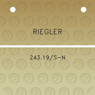 riegler-24319s-n