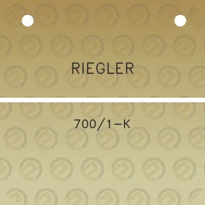 riegler-7001-k