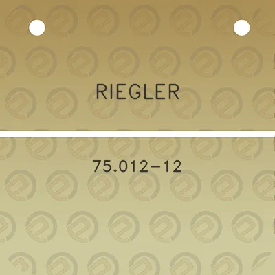 riegler-75012-12