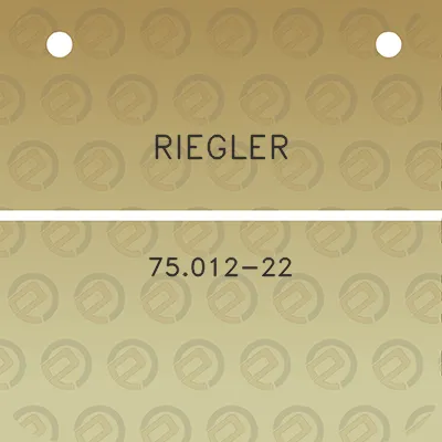 riegler-75012-22