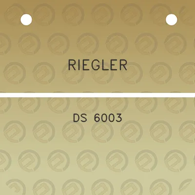 riegler-ds-6003