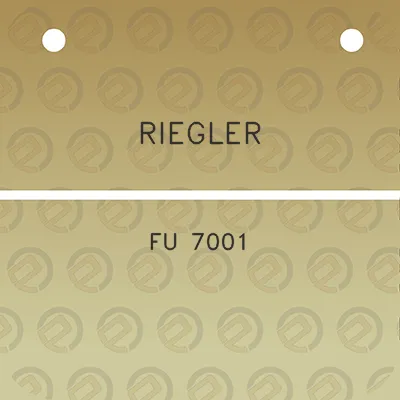 riegler-fu-7001