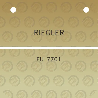 riegler-fu-7701