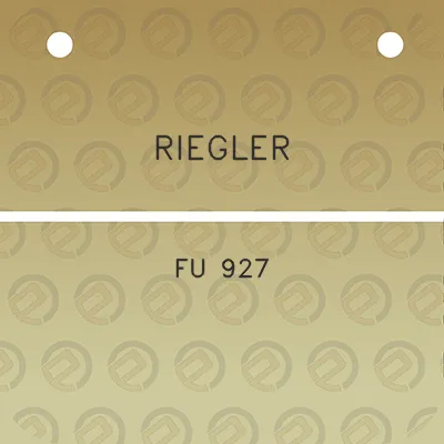 riegler-fu-927